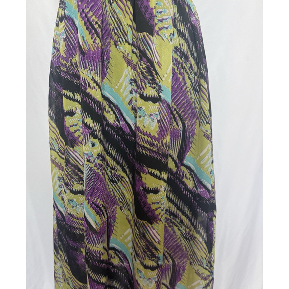 Y2K Strapless Asymmetrical Sheer Maxi Dress Size L Fairy Grunge Whimsigoth Flowy - Picture 3 of 9